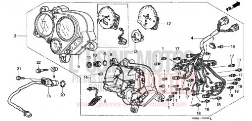 CONTACHILOMETRI (V/W/X/Y) VTR1000FV di 1997